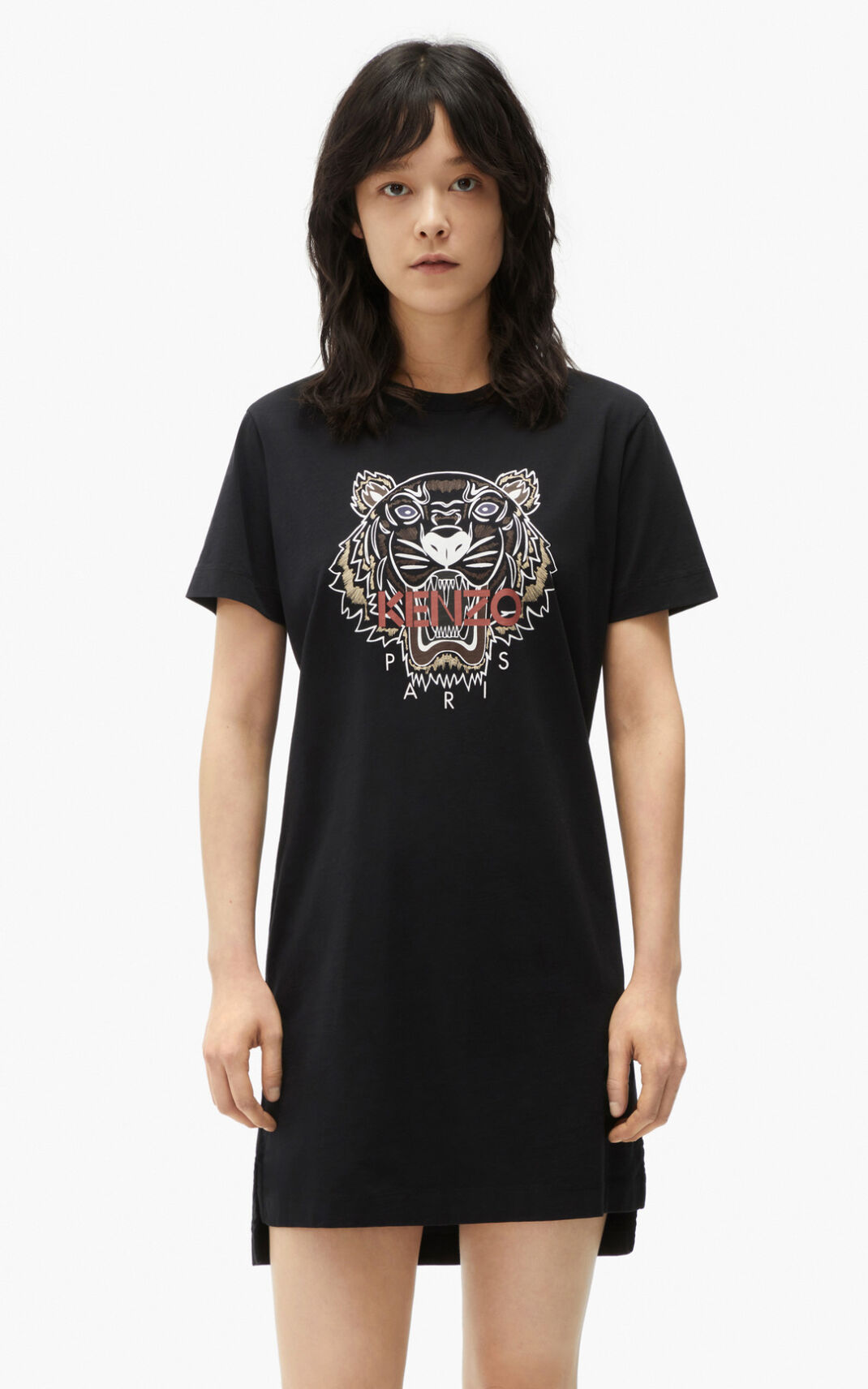 Kenzo 虎 T shirt ワンピース レディース 黒 - PGHIAO203